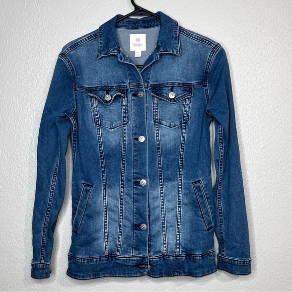 LULAROE Womens XXS Jaxon Denim Jean Jacket Colorful Aztec Embroidery Stretch - Picture 2 of 11